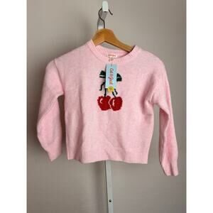 Cat & Jack Girls Cherry Sweater Pink Size M 8 Knit NWT